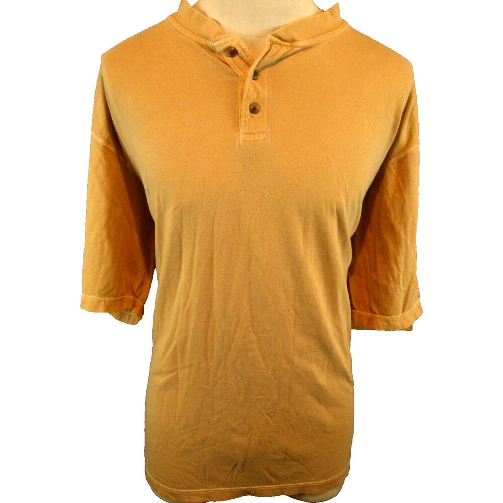 Mens Canyon Guide Khaki Henley Style Cotton SS Casual Shirt sz 2XL